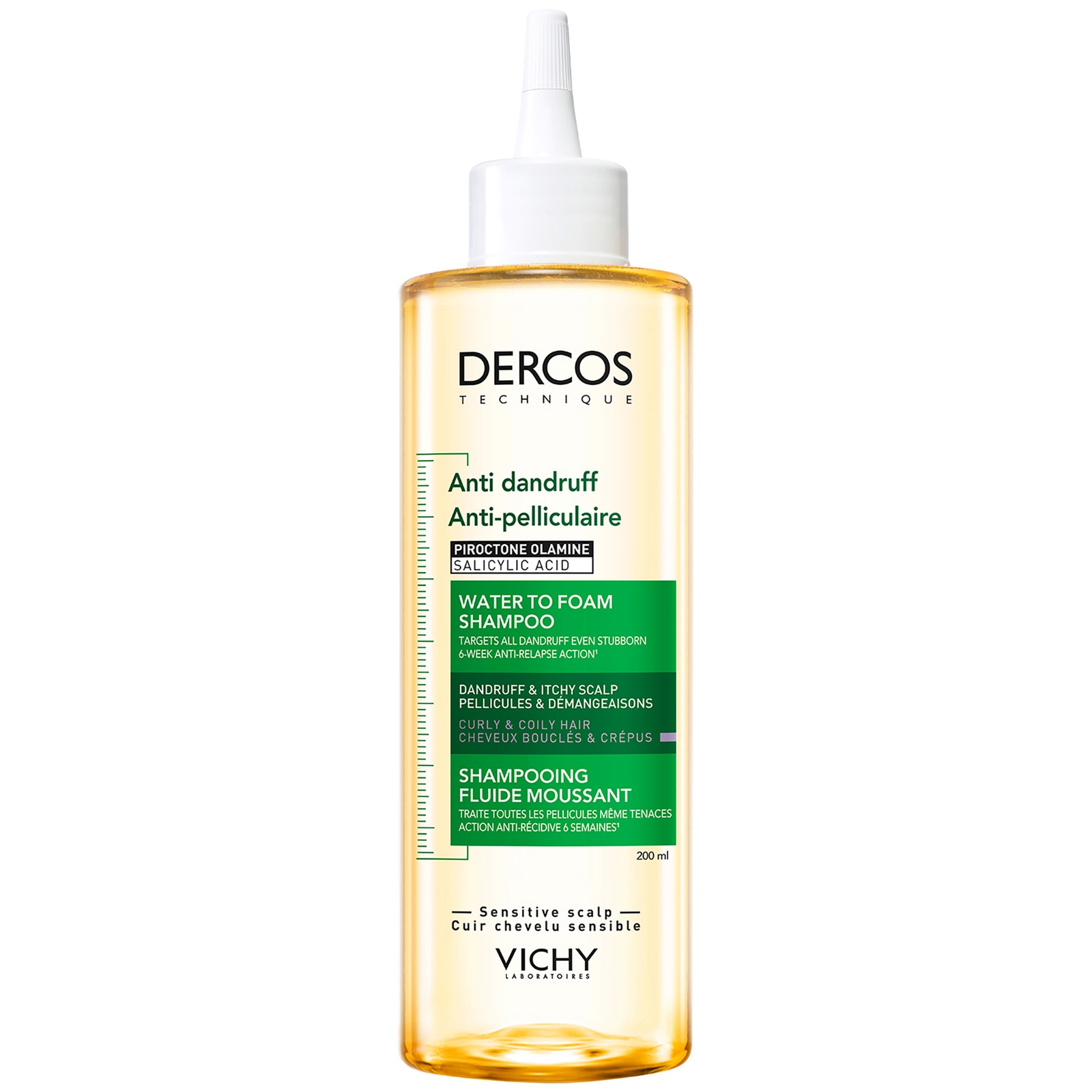 Vichy Dercos Anti-Dandruff Water To Foam Shampoo To Treat Dandruff On All Curls and Coils 200ml von Vichy