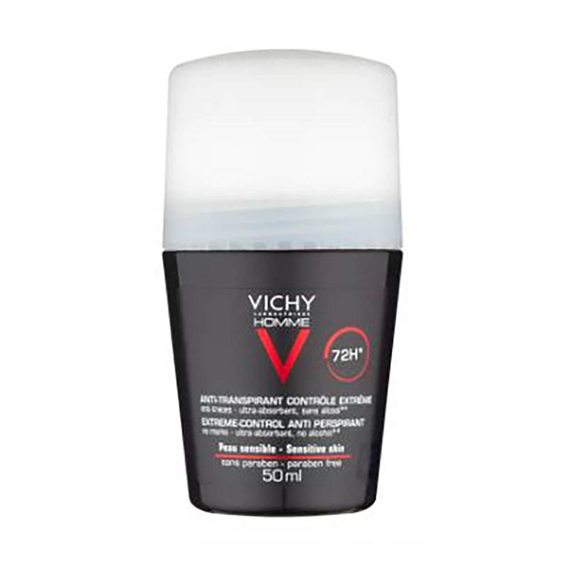 Vichy Homme Men's Deodorant Extreme-Control Anti-Perspirant Roll-On Sensitive Skin 50 ml von Vichy