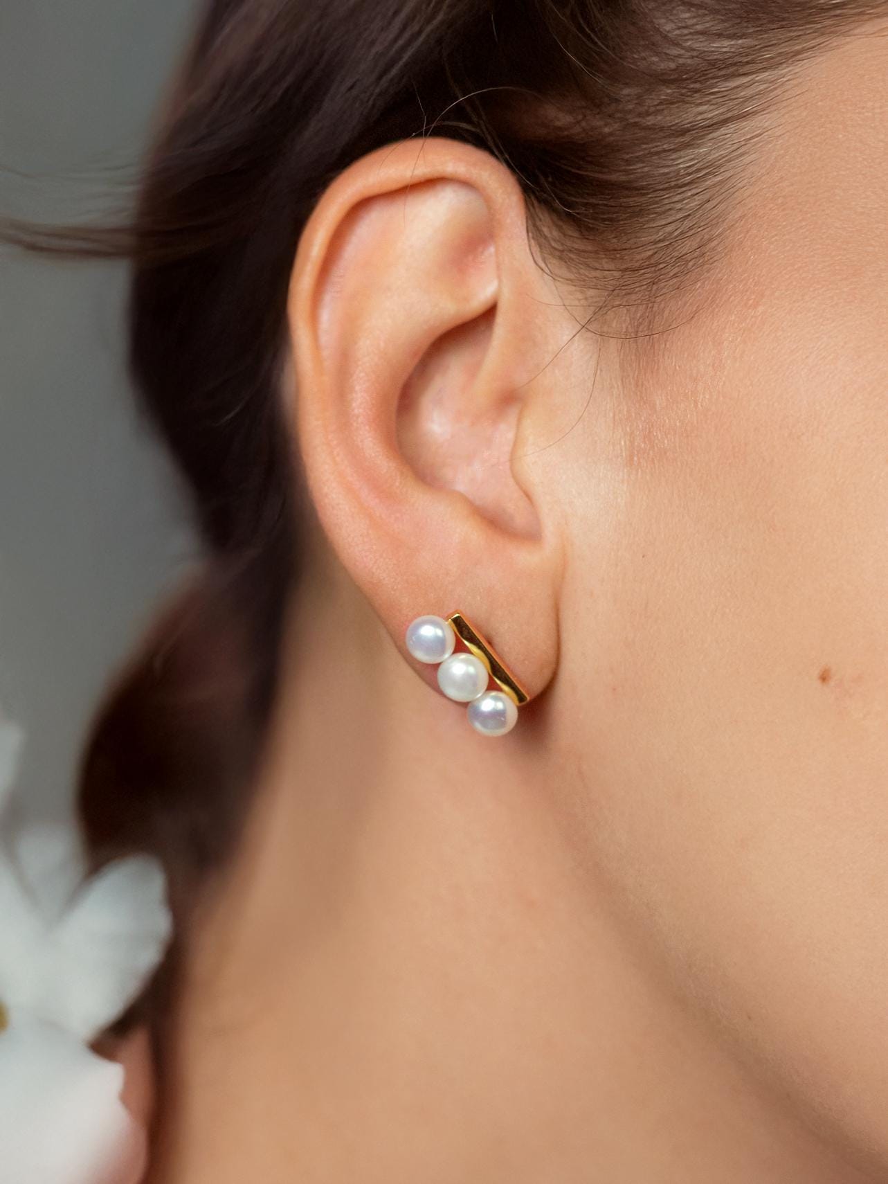 Echte Natürliche Süßwasserperlen Ohrstecker|18K Vergoldet Ohrstecker|Modern, Elegant|Weihnachtsgeschenk|Geschenk Für Sie|Geburstag von ViciaStudio