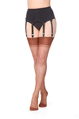 Echte Englische RHT Nylons Strapsstrümpfe 100% Nylon kupfer (L) von Vicky's NYLONS finest hosiery