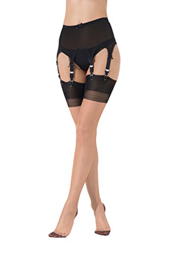 Vicky's Nylons Echte Black Foot Strapsstrümpfe Nahtstrümpfe Fully Fashioned, Full Contrast Nahtnylons (10,5) Bz/sch von Vicky's Nylons