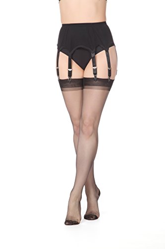 Vicky's Nylons 3 Paar RHT Nylonstrümpfe kaufen zum Vorteilspreis Oh La La Nahtlos Strapsstrümpfe 100% Nylon in Noir Gr 2-6 (XS bis XL) (5) von Vicky's Nylons