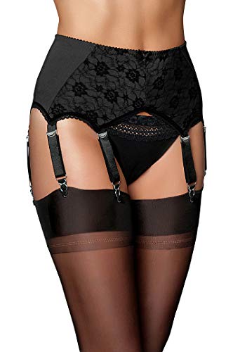 Vicky's Nylons 6 Strap Luxus Strapsgürtel Suspender Belt Strapsgürtel Super sexy 6 Straps mit Metallclips (M) von Vicky's Nylons