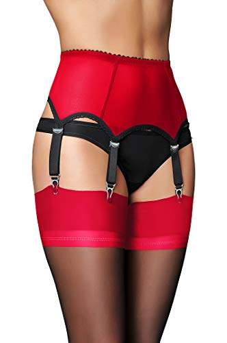 Vicky's Nylons 6 Strap Luxus Strapsgürtel Suspender Belt Strapsgürtel Super sexy 6 Straps mit Metallclips (S) von Vicky's Nylons