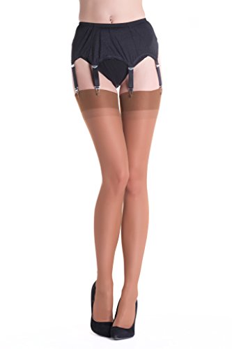 Vicky's Nylons Echte Nahtnylons Nahtstrümpfe 100% Nylon in KUPFER Gr. S bis XL (8,5 bis 11) Point Ferse (10) von Vicky's Nylons
