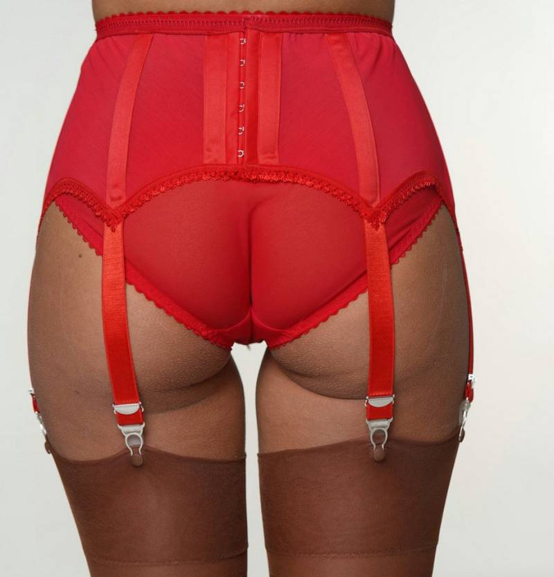 Vicky's Nylons Strumpfhalter Abby Strumpfhalter 6 Straps Schwarz oder Rot von Vicky's Nylons