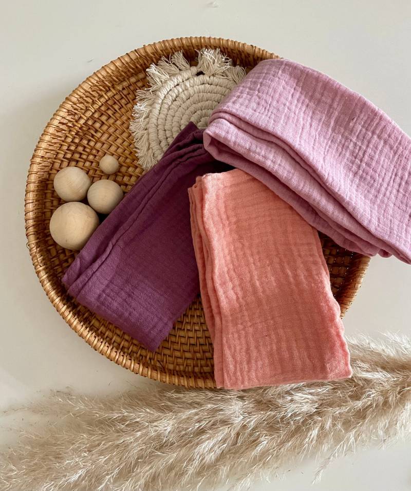 Haarband Aus Musselin in Rosatönen // Turban Damen Stirnband Zum Binden Festival Accessoires von VickyvonVictoria