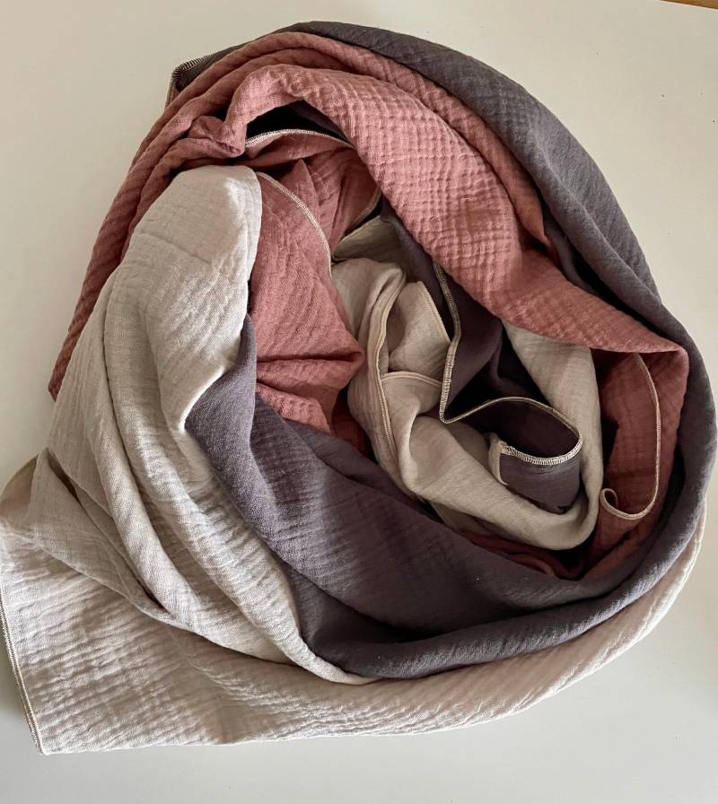 Musselin Tuch Mauve Grau Sand // Schal Aus Schaltuch Für Damen von VickyvonVictoria