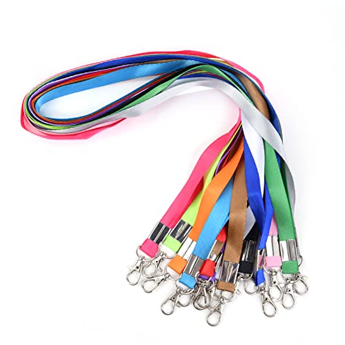 Vicloon 14pcs Schlüsselband, Nylon Lanyards mit Drehbarem Metallclip, Umhängebänder ist 15 mm Breite, 45 cm Lang, für Schlüssel, Ausweisinhaber, Büro ID Karte von Vicloon