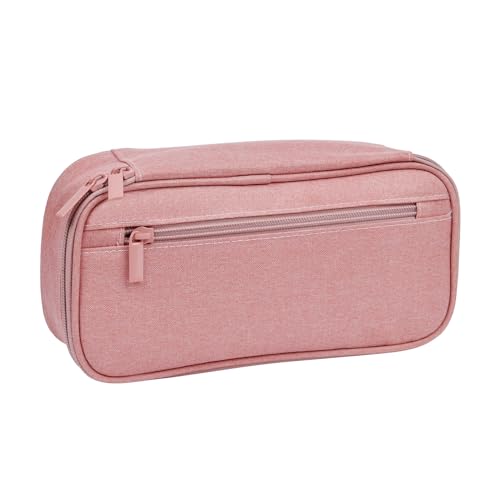 Vicloon Federmäppchen, Große Kapazität Mäppchen, Pencil Case 5 Fach Federmappe Tragbare Federtaschen Etui Stifte Duarable Stifttasche Bleistifttasche Teenager Bleistift Beutel für Schule, Büro(Rosa) von Vicloon