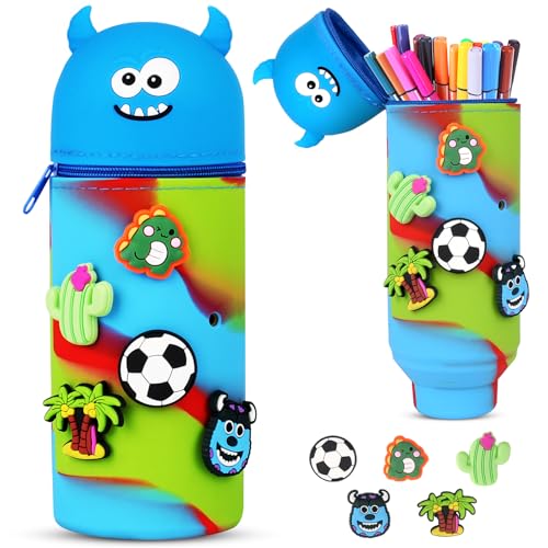 Vicloon Kawaii Federmäppchen aus Weichem Silikon, Federmäppchen 2 in 1 Schlampermäppchen Teleskopisch Mäppchen Cartoon Bleistifthalter für Mädchen und Jungen, Schule Geschenke für Kinder (Monster) Vicloon Kawaii Federmäppchen aus Weichem Silikon, Federmäppchen 2 in 1 Schlampermäppchen Teleskopisch Mäppchen Cartoon Bleistifthalter für Mädchen und Jungen, Schule Geschenke für Kinder (Monster) von Vicloon