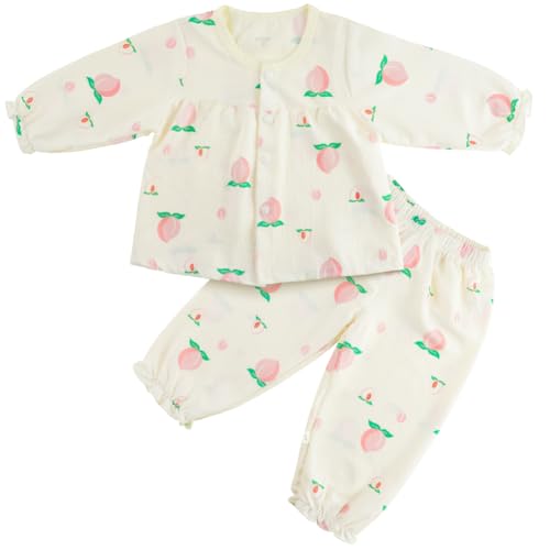 Vicloon Schlafanzug Mädchen, Cartoon Print Tops und Lange Hosen, Schlafanzug mädchen Set, Nachtwäsche Nachtwäsche Loungewear Kleidung Set für Kleine Mädchen - 100 von Vicloon