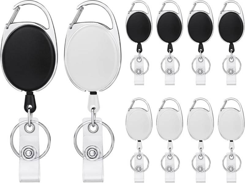 Vicloon Schlüsselanhänger Vicloon Schlüsselanhänger Ausziehbar, 10 Stück mit Schlüsselring von Vicloon
