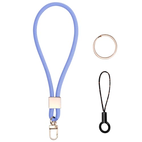 Vicloon Schlüsselband Kurz, Nylon Lanyards mit karabiner, Schlüsselbänder Umhängebänder mit Drehbarem Metallclip Abnehmbare Neck Lanyard Langes Handgelenk Paracord Schlüsselanhänger(lila) von Vicloon