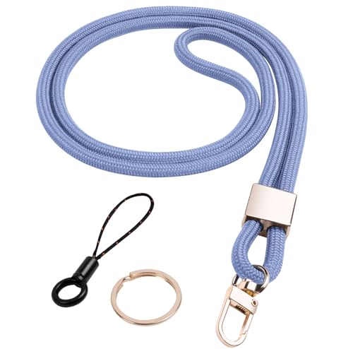 Vicloon Schlüsselband Lang, Nylon Lanyards mit karabiner, Schlüsselbänder Umhängebänder mit Drehbarem Metallclip Abnehmbare Neck Lanyard Langes Handgelenk Paracord(lila) von Vicloon