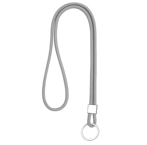 Vicloon Schlüsselband Lang, Nylon Lanyards mit karabiner, Schlüsselbänder Umhängebänder mit Drehbarem Metallclip Abnehmbare Neck Lanyard Langes Handgelenk Paracord Schlüsselanhänger（Asche） von Vicloon