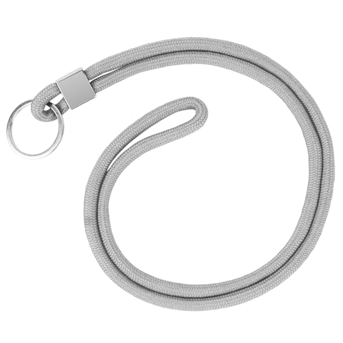 Vicloon Schlüsselband Lang, Nylon Lanyards mit karabiner, Schlüsselbänder Umhängebänder mit Drehbarem Metallclip Abnehmbare Neck Lanyard Langes Handgelenk Paracord Schlüsselanhänger（Asche） von Vicloon