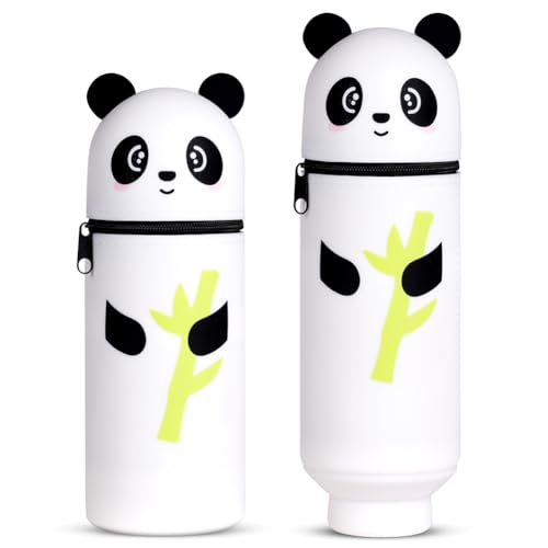 Vicloon Silikon Federmäppchen, Federtasche aus Weichem Silikon Federmappe, Teleskopisch Mäppchen Tiere Stifthalter, Pencil Case Schlampermäppchen Mädchen Junge Stiftemappe Wasserdichtes Silikontasche von Vicloon