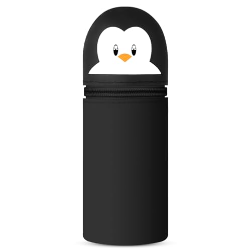 Vicloon Silikon Federmäppchen, Federtasche aus Weichem Silikon Federmappe, Teleskopisch Mäppchen Tiere Stifthalter, Pencil Case Schlampermäppchen Mädchen Junge Stiftemappe Wasserdichtes Silikontasche von Vicloon