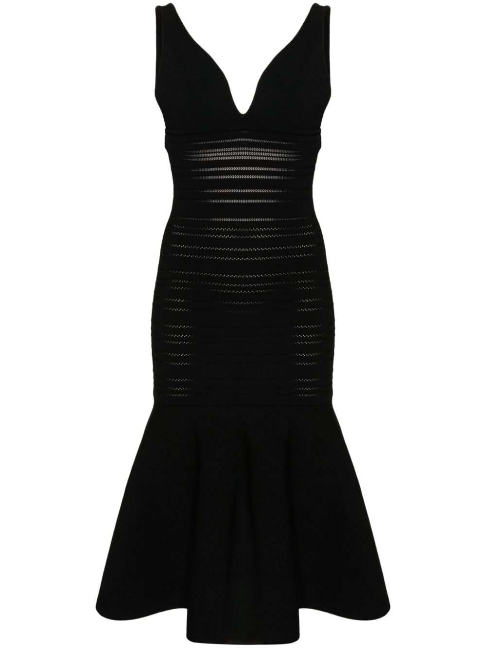 Victoria Beckham Ärmelloses Frame Detail Kleid - Schwarz von Victoria Beckham