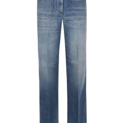 Victoria Beckham Blaue Baumwolljeans Für Damen von Victoria Beckham
