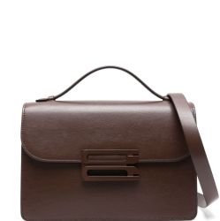Victoria Beckham Braune Leder Schultertasche von Victoria Beckham