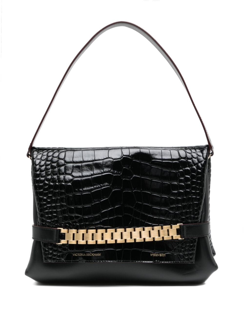 Victoria Beckham Schultertasche mit Kroko-Effekt - Schwarz von Victoria Beckham