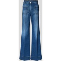 Victoria Beckham Flared Jeans mit Label-Stitching in Dunkelblau, Größe 26 von Victoria Beckham