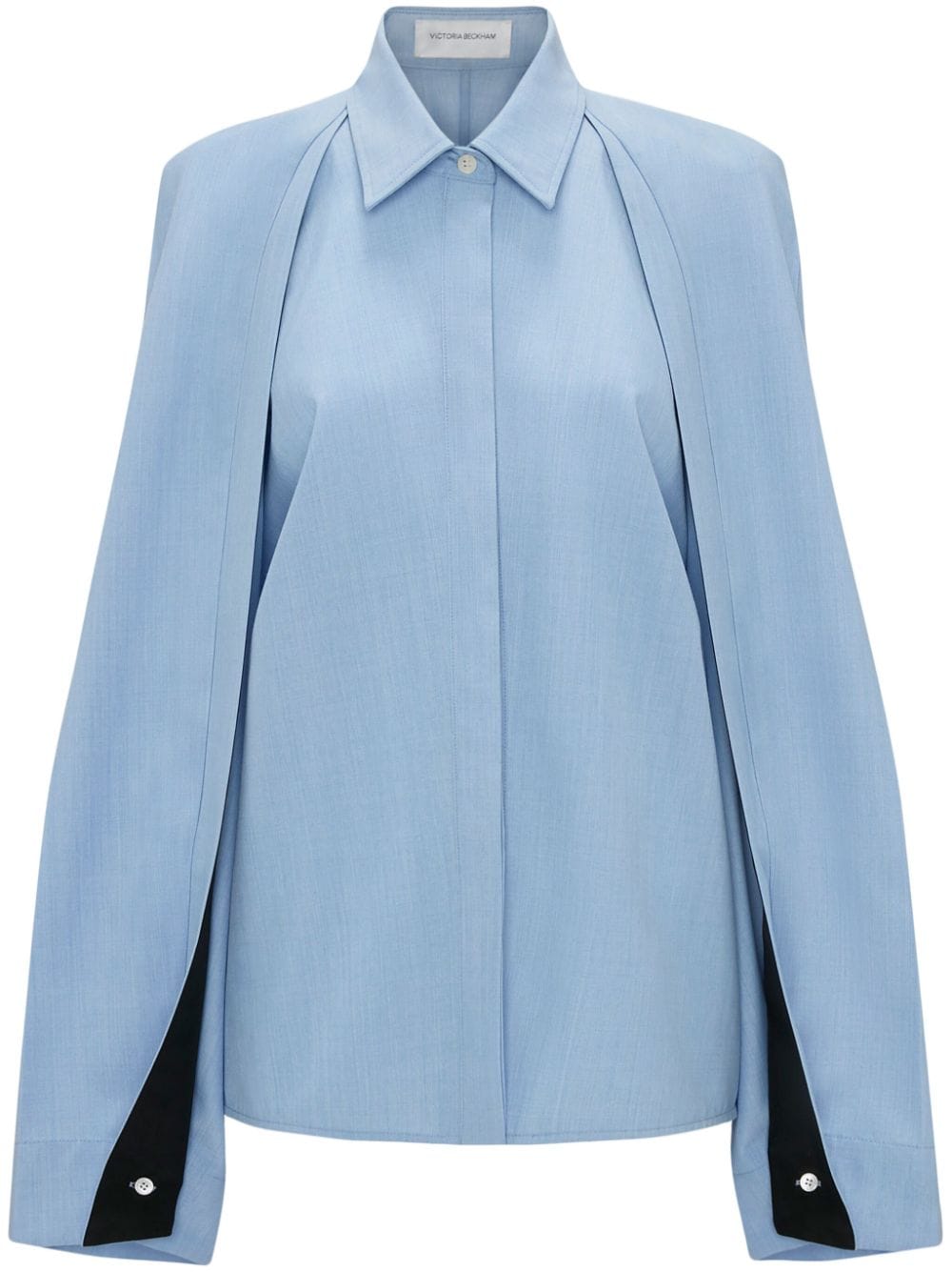 Victoria Beckham Hemd mit Faltendetail - Blau von Victoria Beckham