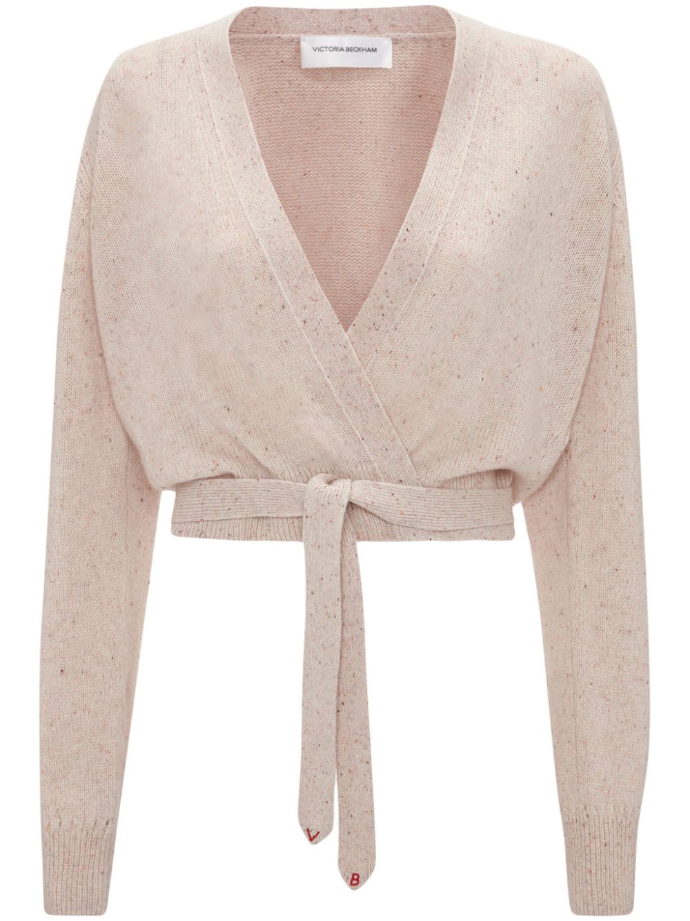 Victoria Beckham Cardigan in Wickeloptik - Nude von Victoria Beckham