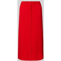 Victoria Beckham Midirock in Strick-Optik in Rot, Größe S von Victoria Beckham