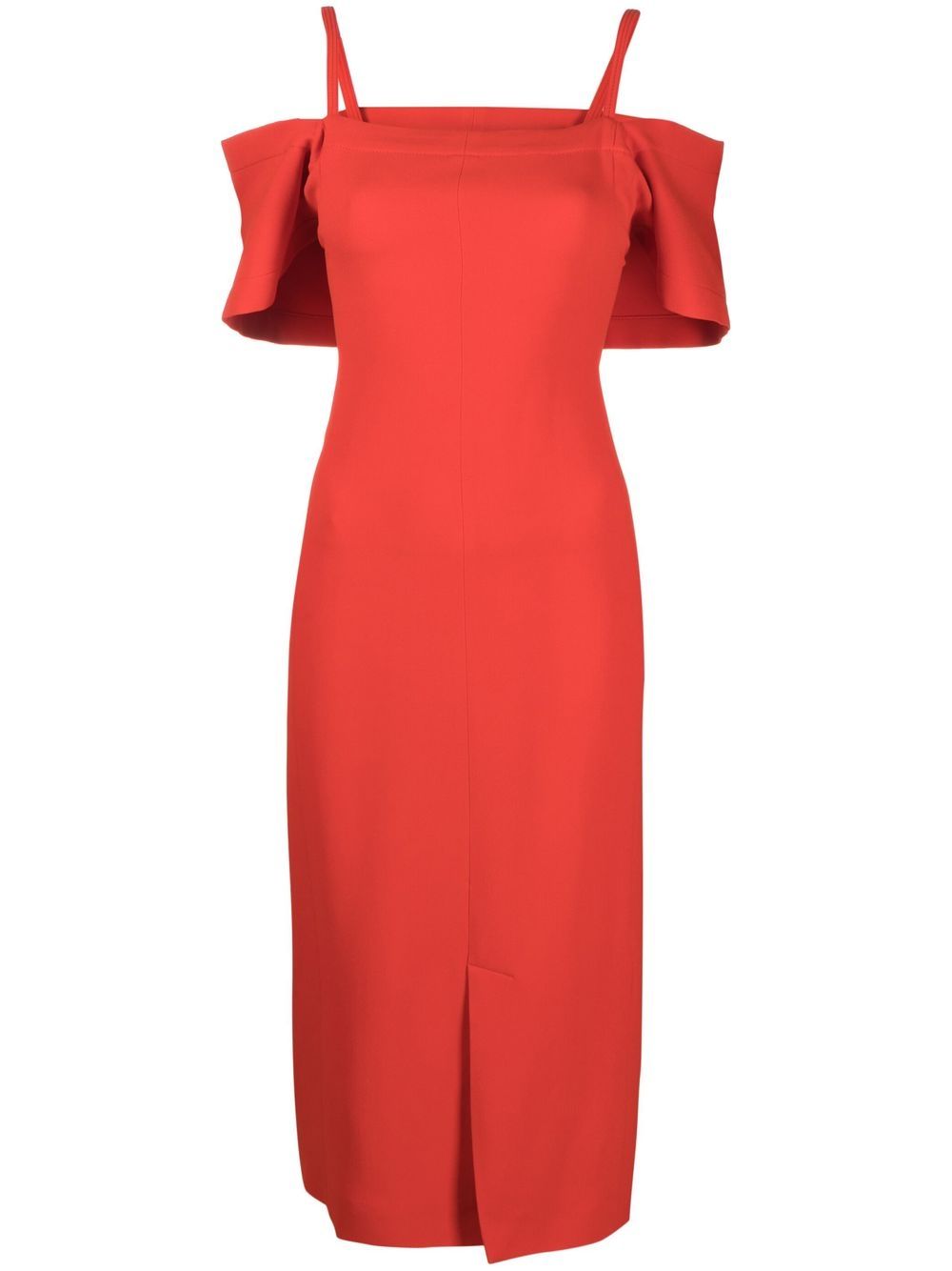 Victoria Beckham Schulterfreies Midikleid - Rot von Victoria Beckham