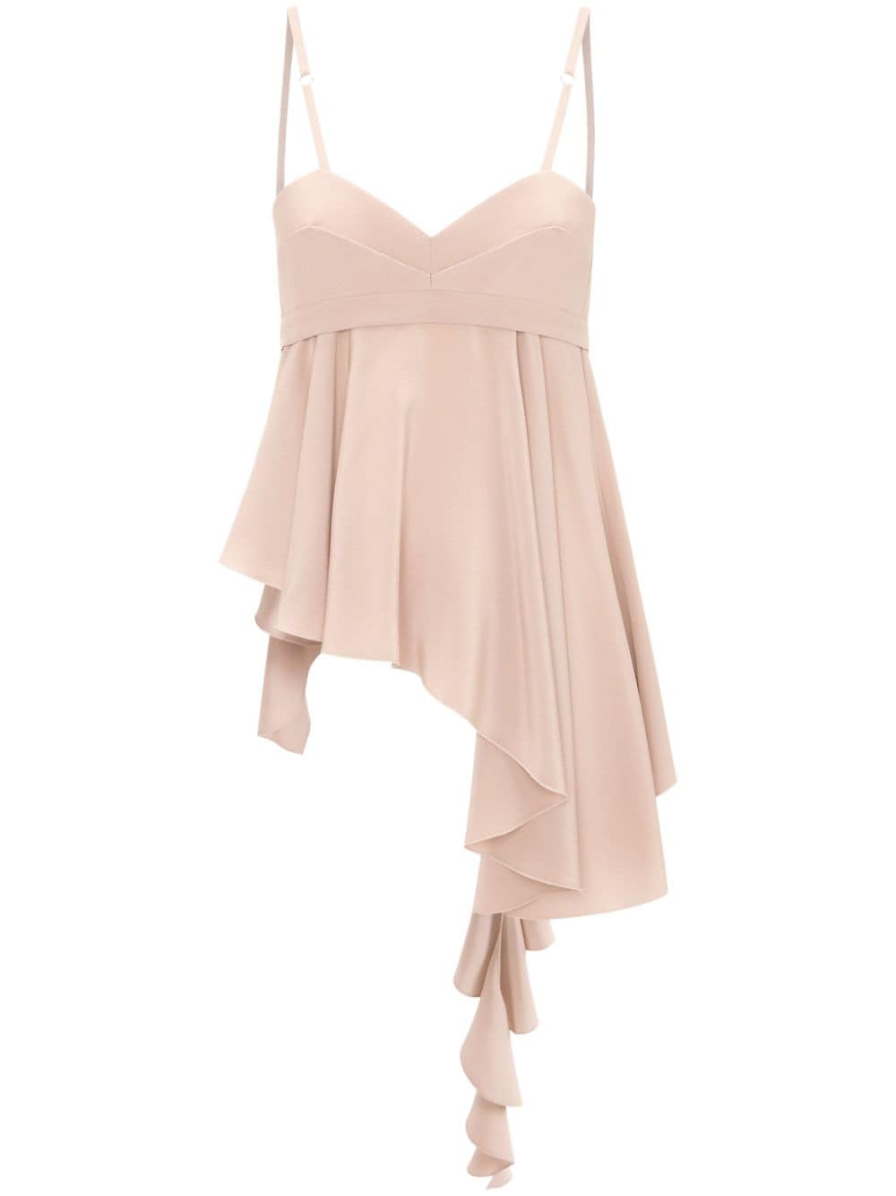 Victoria Beckham Top aus Seide mit Volant - Nude von Victoria Beckham