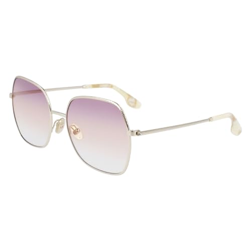 Victoria Beckham Unisex VB223S 46758 Sunglasses, 728 Gold Purple Peach, 56 von Victoria Beckham