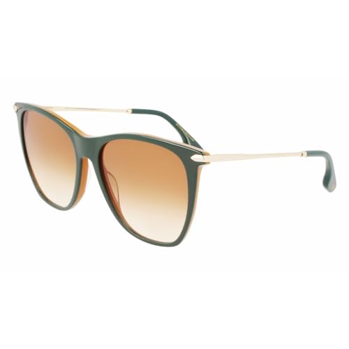 Victoria Beckham Unisex VB636S Sunglasses, 342 Green Caramel, 58 von Victoria Beckham