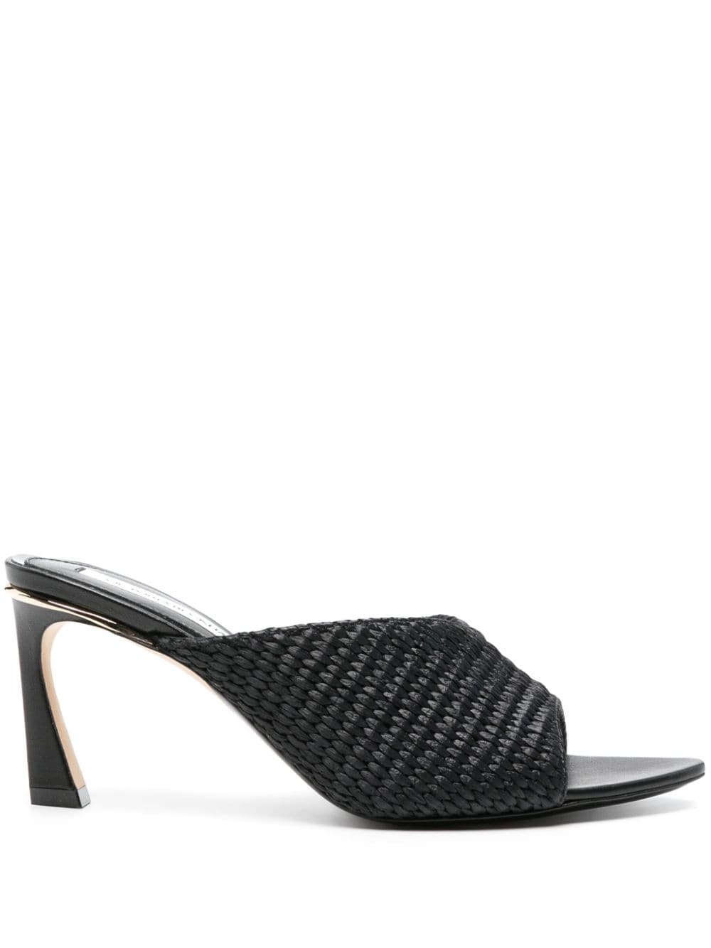 Victoria Beckham V Cut Mules 75mm - Schwarz von Victoria Beckham