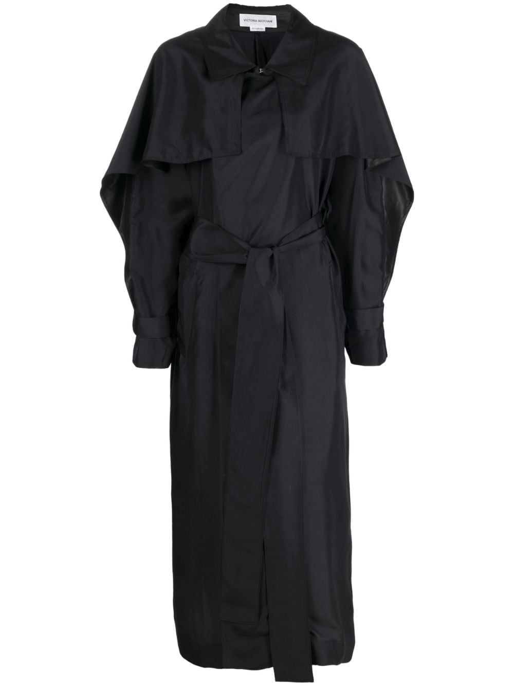 Victoria Beckham Drapierter Trenchcoat - Schwarz von Victoria Beckham