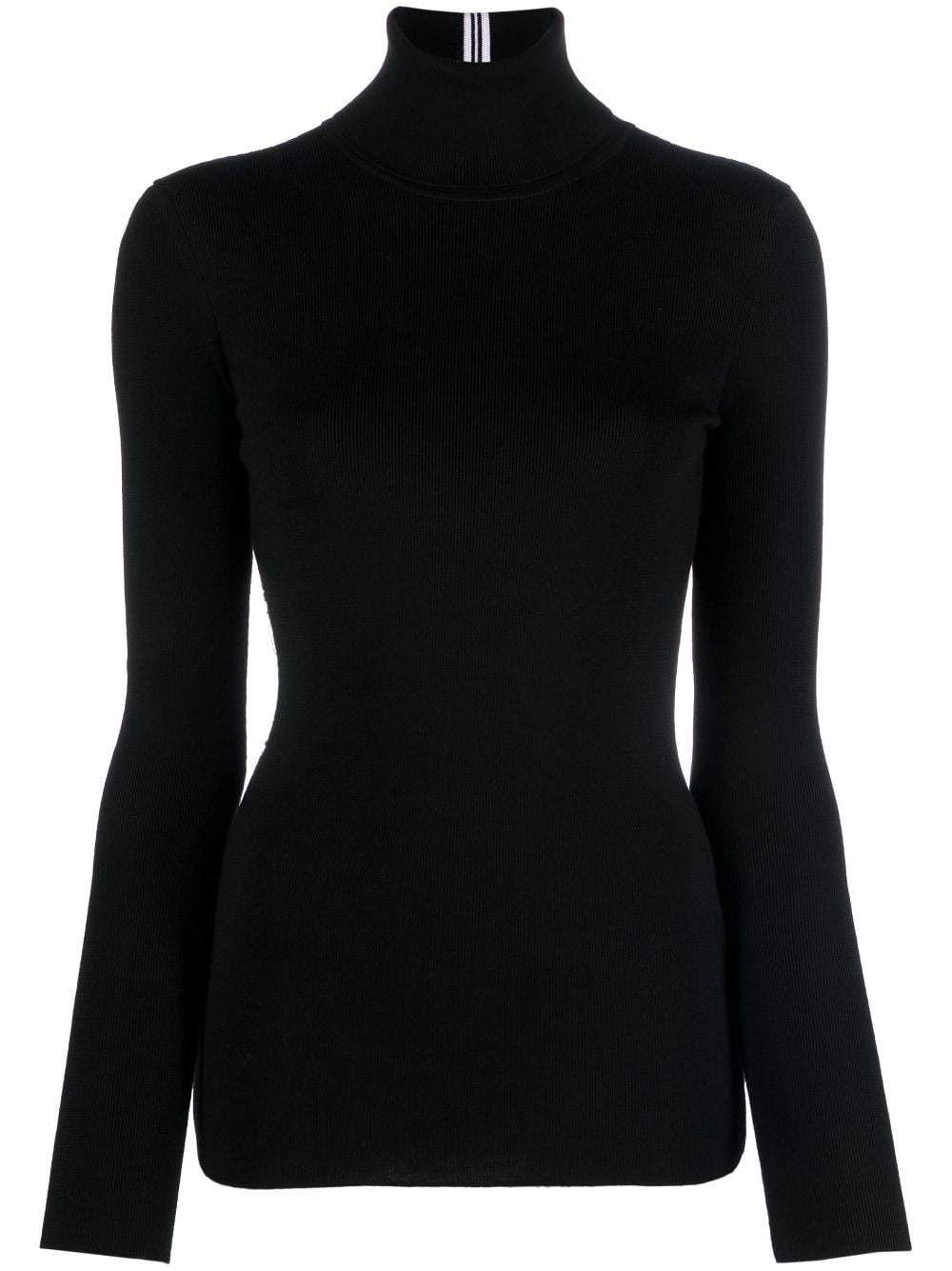 Victoria Beckham Gerippter Pullover mit Logo - Schwarz von Victoria Beckham