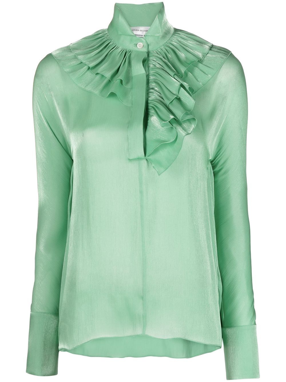 Victoria Beckham Bluse mit Stehkragen - Grün von Victoria Beckham