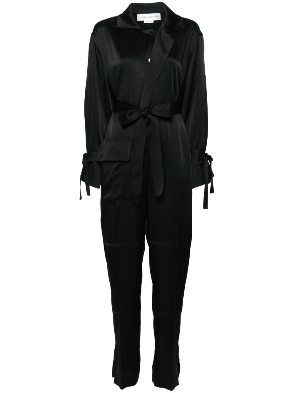 Victoria Beckham Jumpsuit mit Spreizkragen - Schwarz von Victoria Beckham