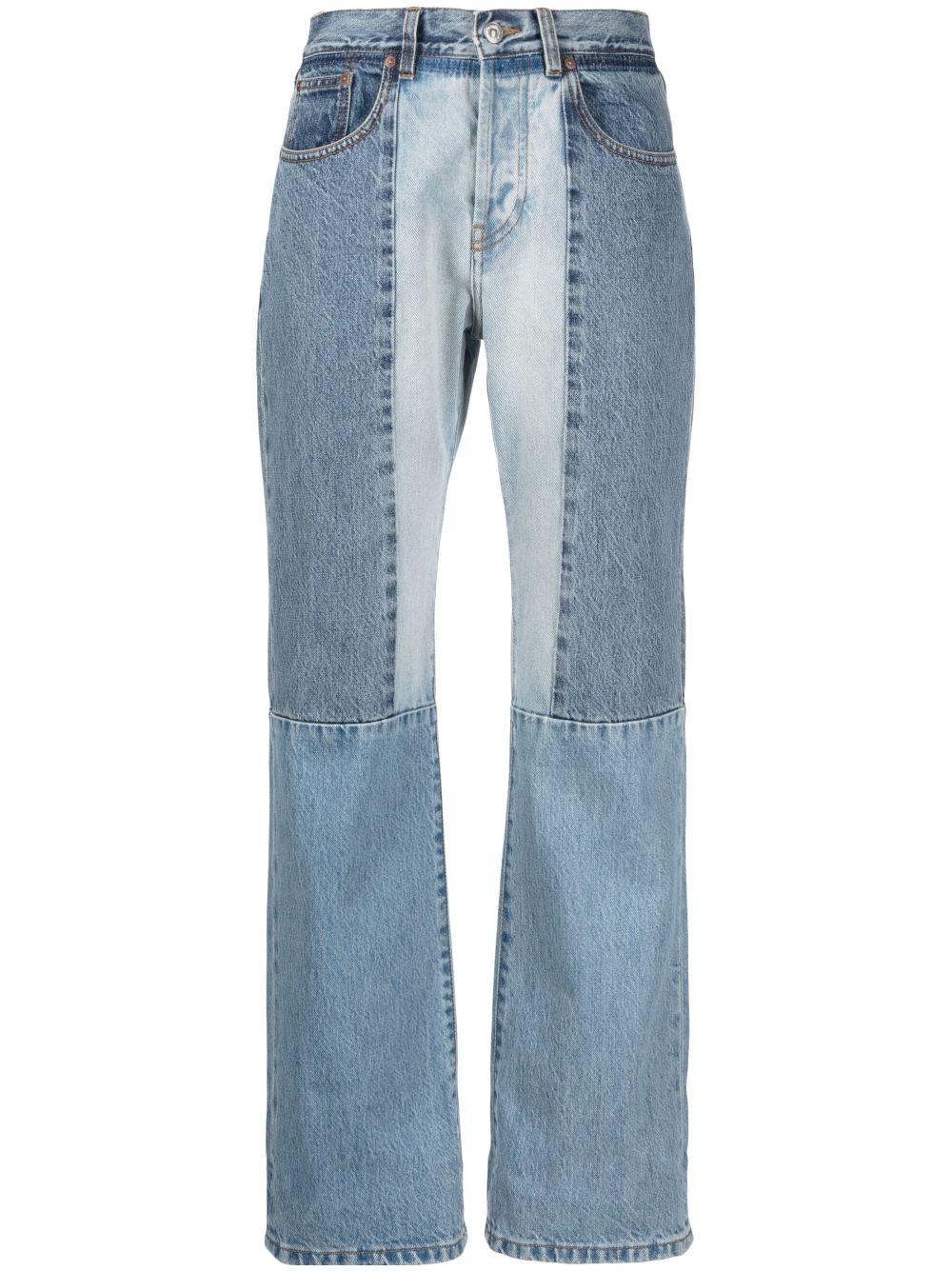 Victoria Beckham Gerade Jeans mit Patches - Blau von Victoria Beckham