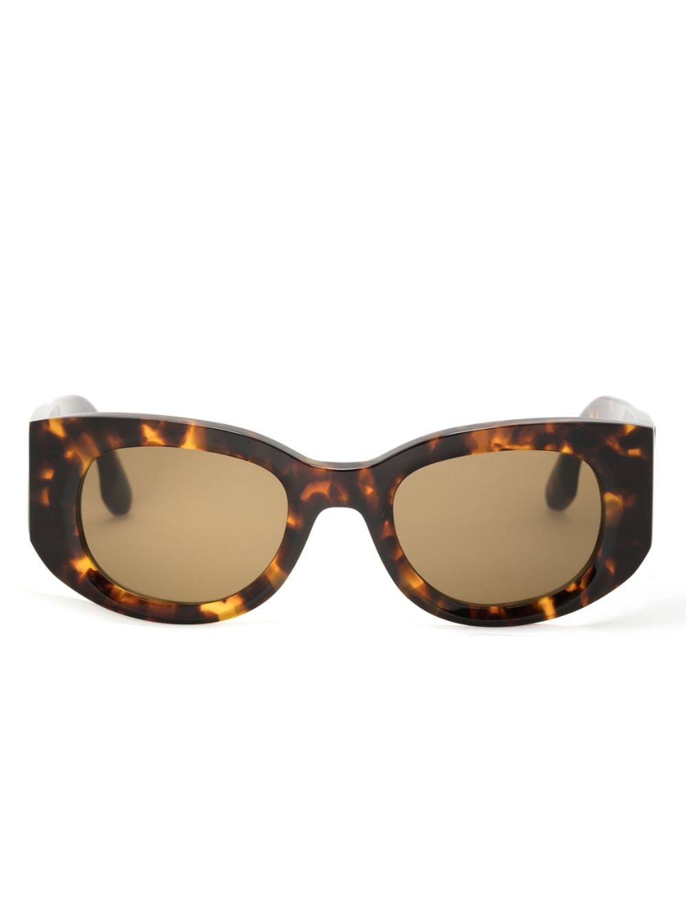 Victoria Beckham Ovale Sonnenbrille in Schildpattoptik - Braun von Victoria Beckham