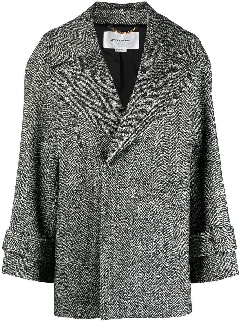 Victoria Beckham Tweed-Cabanjacke - Schwarz von Victoria Beckham