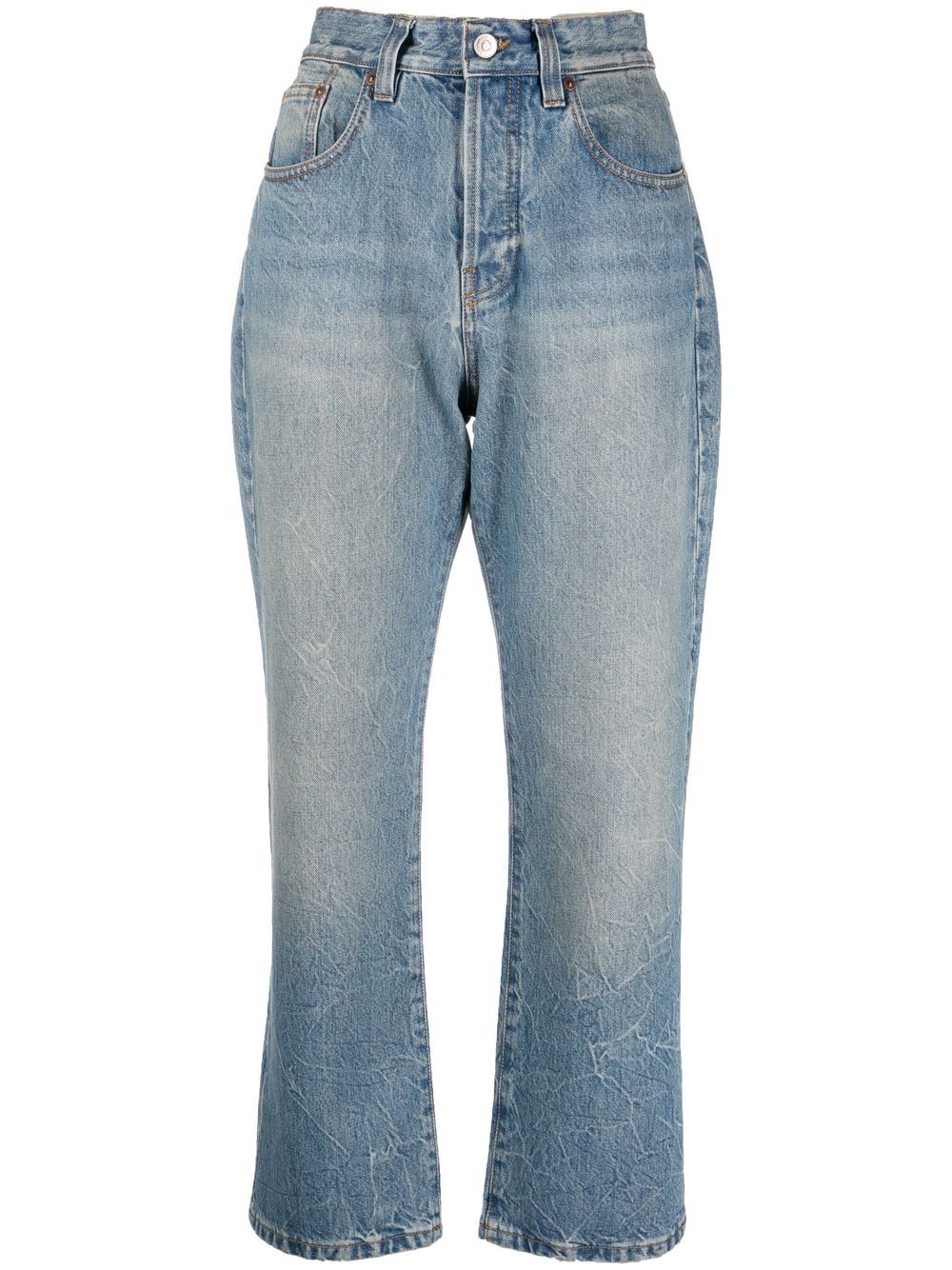 Victoria Beckham Cropped-Jeans mit hohem Bund - Blau von Victoria Beckham