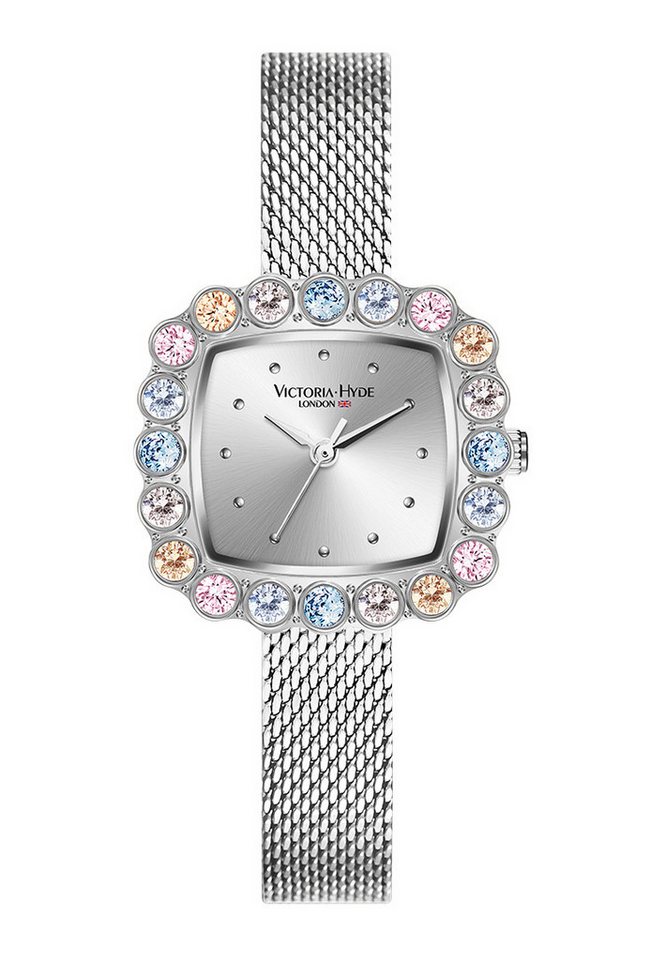 Victoria Hyde Quarzuhr Victoria Hyde Petals Round Damen Basic Mesh-Armband Quadratisch, (1-tlg., Kein Set) von Victoria Hyde