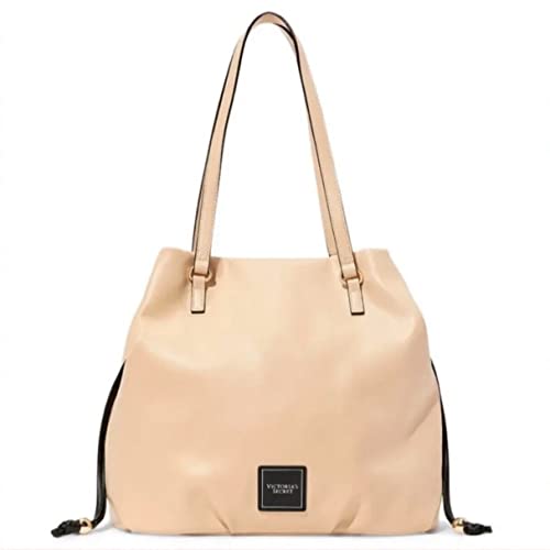 Victoria's Secret Beige Gold Cinch Top Bare Tote Bag Schultertasche (Orchid Blush), Beige Gold, Einheitsgröße von Victoria's Secret