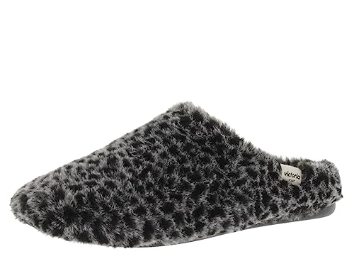 victoria Damen Pantoffeln 1081118-WOMEN Pantoffeln Norte Fell Animal Print Negro 37 von victoria