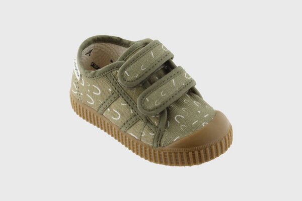 Victoria vegane bedruckte Kinder-Klett-Sneaker – Basket de Lona von Victoria