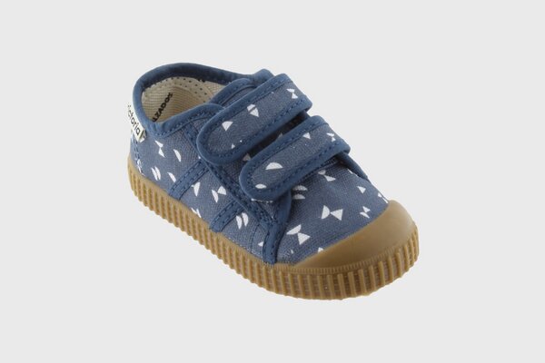 Victoria vegane bedruckte Kinder-Klett-Sneaker – Basket de Lona von Victoria