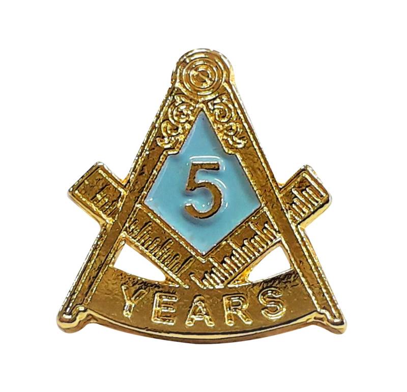 5 Jahre Freimaurerei Anstecknadel Freimaurer Masonic von VictoriaRegalia